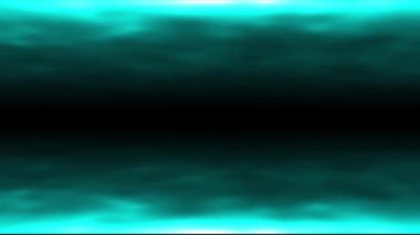 Canlandırılmış Cyan rengi duman yukarı doğru hareket ediyor, hava kavramı arka planında toz veya sisi hareket ettiriyor