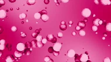 Canlandırılmış Basit ve zarif Magenta kırmızı renk 3d torus geometrik arkaplanı şekillendirir