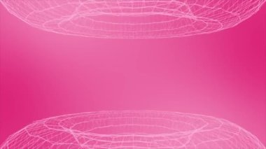 Animasyon kırmızı renk düşük poli torus boş podyum veya boş sahne tasarımı profesyonel arkaplan