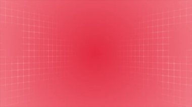 Canlandırılmış kırmızı renk çizgileri ve noktalar ızgarası fütüristik geometrik arkaplanı yavaşça hareket ettiriyor