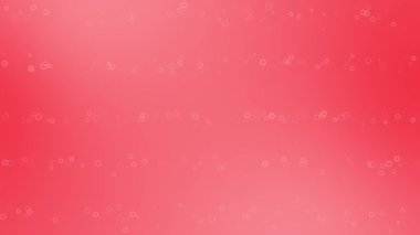 Canlandırılmış Kırmızı renk baloncukları basit ve zarif arkaplanda hareket eden parçacıklar