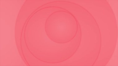 Canlandırılmış kırmızı renkli daireler hareket eden geometrik basit ve zarif arkaplan