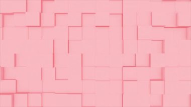 Canlandırılmış Kırmızı renk basit ve zarif 3d kare geometrik fütüristik arkaplan profesyonel ya da iş amaçlı