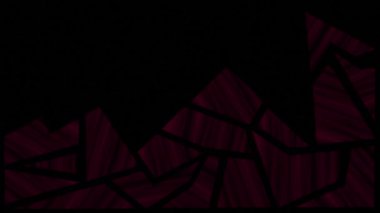 Canlandırılmış Magenta kırmızı renk soyut tasarım paralel çizgiler desen karanlık geometrik şekiller döngü tabanlı arkaplan