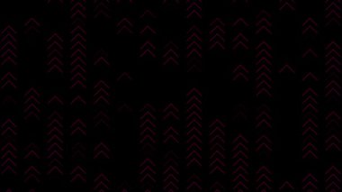 Animasyon Magenta kırmızı renk şekilleri siyah arkaplan üzerinde görünen ve kaybolan geometrik tasarım