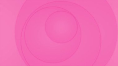 Canlandırılmış Magenta kırmızı renk daireleri hareket eden geometrik basit ve zarif arkaplan