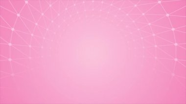 Canlandırılmış Magenta kırmızı renkli yüksek teknolojili ağ tüneli geometrik fütüristik teknoloji arka planı