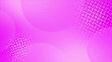 Çemberler ve yarım ton noktalı pembe renkli animasyon. pembe arkaplan