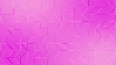 Canlandırılmış pembe renk çeşitli şekiller minimal geometrik fütüristik döngü tablosu