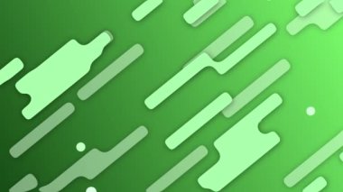 Canlandırılmış Yeşil renk küçük şekiller hareket eden geometrik minimum arkaplan