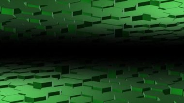 Animasyon Hi-tech 3d altıgen şekilli fütüristik teknoloji arka planı
