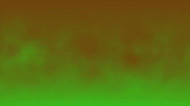 Canlandırılmış yeşil renkli duman yukarı hareket ediyor, hava kavramı arka planında toz veya sisi hareket ettiriyor