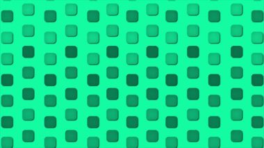 Canlandırılmış Basit ve zarif yeşil kareler kutu desenli geometrik arkaplan