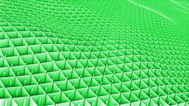  Canlandırılmış yeşil renk 3d küp dalga deseni oluşturur basit ve klas arkaplan, en düşük şekiller geometrik arkaplan