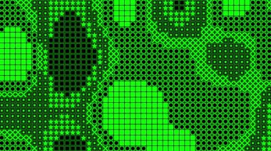  Canlandırılmış Yeşil renk çeşitli şekiller topoğrafya ve Yeşil ölçekli gölgeleyici geometrik arkaplan