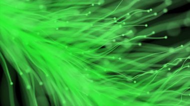  Canlandırılmış Yeşil Bokeh parçacıkları arkaplanını yavaşça hareket ettiriyor, basit ve zarif arkaplanı olan parçacıklar