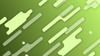 Canlandırılmış Yeşil renk küçük şekiller hareket eden geometrik minimum arkaplan