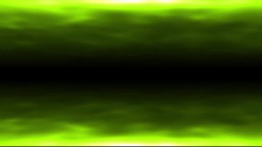 Canlandırılmış yeşil renkli duman yukarı hareket ediyor, hava kavramı arka planında toz veya sisi hareket ettiriyor