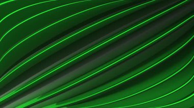 Animasyon yüksek teknolojili yeşil renk neon köşegen çizgiler teknolojik arkaplan