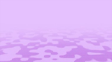  Canlandırılmış Mor renkli kusursuz dalga desenli fütüristik teknoloji dairesel noktalar arka plan