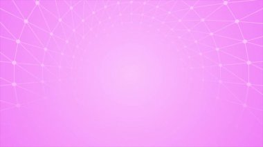 Animasyon Pembe renkli yüksek teknolojili ağ tünel geometrik geleceksel teknoloji arka planı