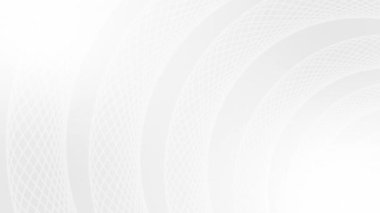 Canlandırılmış beyaz renk dairesel desen karmaşık geometrik soyut döngü tablosu