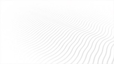 Canlandırılmış beyaz renk dalgalı desenli paralel çizgiler veya çizgiler yavaş yavaş soyut desen geometrik minimum arkaplan