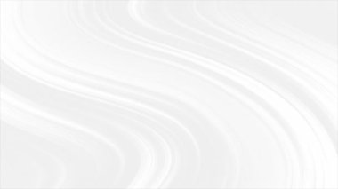  Canlandırılmış Beyaz renkli fütüristik dalgalı desen soyut tasarım iş amaçlı basit döngü tabanlı arkaplan
