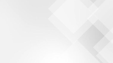 Canlandırılmış Beyaz renkli kare geometrik şekiller basit ve zarif döngü tabanlı arkaplan 