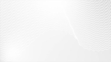 Canlandırılmış Beyaz Renkli Dijital Dalgalı Tasarım Soyut Desenli Geometrik Döngü
