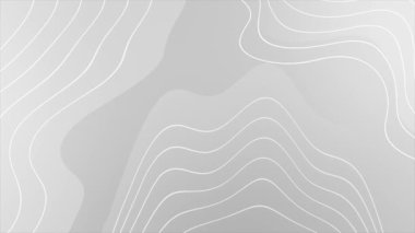 Canlandırılmış beyaz renk soyut tasarım dalgalı desen sıvı şekil geometrik döngü arkaplan