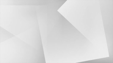 Canlandırılmış Beyaz renk çoklu kare şekiller karmaşık tasarım soyut geometrik döngü arkaplan