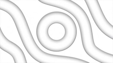 Canlandırılmış beyaz renk 3d soyut model döngüsü tablosu