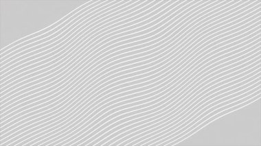 Canlandırılmış Beyaz renk basit ve zarif dalgalı desen soyut tasarım döngüsü tablosu geometrik arkaplan