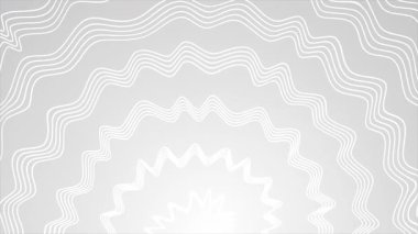 Canlandırılmış beyaz renk dalgalı desen karmaşık desen soyut tasarım döngüsü tablosu geometrik arkaplan