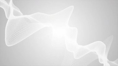 Canlandırılmış beyaz renk dalgalı köşegen çizgiler modern fütüristik soyut tasarım Kıvrılabilir döngü arkaplanı