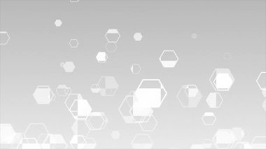  Canlandırılmış beyaz renk yavaşça yukarı doğru altıgen şekilli kontrol desenli modern tasarım geometrik arkaplan