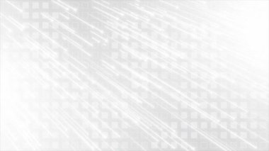 Canlandırılmış beyaz renkli kayan yıldız parçacıkları görünen ve kaybolan modern tasarım geometrik arkaplan