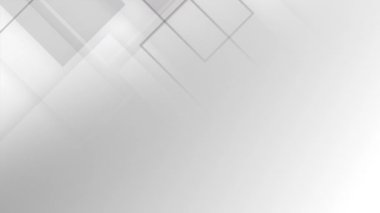 Canlandırılmış beyaz renk yavaşça köşegen hareket eden dikdörtgen şekiller fütüristik geometrik arkaplan