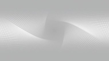Canlandırılmış beyaz renk dönüşümlü kare şekilli 3D tünel yarım ton deseni ile bokeh parçacıkları modern tasarım fütüristik arkaplan