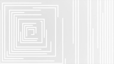  Canlandırılmış beyaz renk çoklu kare şekiller yüksek teknoloji tasarım döngüsü tablosu geometrik arkaplan