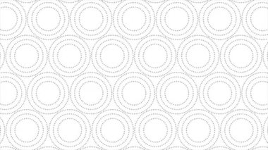  Canlandırılmış beyaz renk dönen noktalı dairesel şekiller modern tasarım geometrik arkaplan