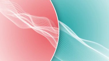 Canlandırılmış renkli çift ton 3d dalgalı dairesel noktalar modern tasarım döngüye açık arkaplan