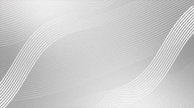 Canlandırılmış beyaz renk dalgalı çizgiler modern tasarım döngüye elverişli arkaplan