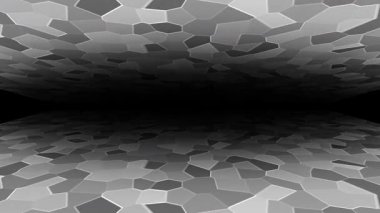 3D uzay modern tasarım geometrik arkaplanlı animasyon beyaz renkli mozaik kiremit deseni