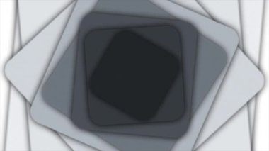  Canlandırılmış beyaz renk çoklu kare şekiller gradyan tasarım döngüsü tablosu geometrik arkaplan