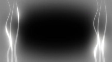 Boş uzay lüks tasarım döngüsü ve geometrik arkaplan ile canlı beyaz dalgalı çizgiler