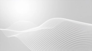  Canlandırılmış beyaz renk basit ve temiz dalgalı çizgiler gradyan tasarım döngüsü tablosu geometrik arkaplan