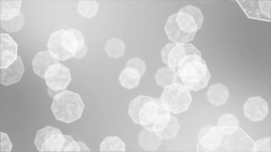 Canlandırılmış beyaz renk çoklu sekizgen şekiller yukarı doğru gradyan tasarım geometrik arkaplan