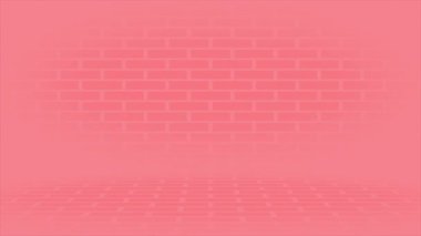 3 boyutlu kırmızı tuğla duvar.